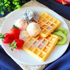 华夫饼冰淇淋图片