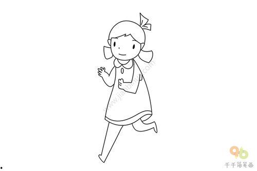画小女孩图片